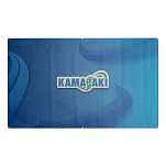 Kamasaki 75395345 Logo Наклейки Голубой  Blue 150 x 90 cm