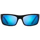 Купить Maui jim b202-2m-os поляризованные солнцезащитные очки Peahi B202 Black Matte Rubber 20x10x10 Blue Hawaii/CAT3 7ft.ru в интернет магазине Семь Футов