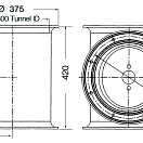 Lewmar tunnel for stern thruster Ø 300 mm, 02.043.04