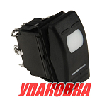 Переключатель трехпозиционный ON-OFF-ON 12 В/16А 6Р с подсветкой (упаковка из 10 шт.) AES.Co AES111855A_pkg_10