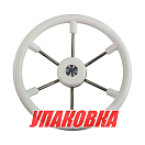 Рулевое колесо LEADER TANEGUM белый обод серебряные спицы д. 360 мм (упаковка из 3 шт.) Volanti Luisi VN7360-08_pkg_3