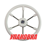Рулевое колесо LEADER TANEGUM белый обод серебряные спицы д. 360 мм (упаковка из 3 шт.) Volanti Luisi VN7360-08_pkg_3