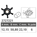Купить Jabsco 2727221  653-0001 Оригинальное рабочее колесо  Black 12.15 x 50.8 x 22.1 mm  7ft.ru в интернет магазине Семь Футов