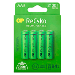 Gp batteries 120210AAHCE-C4 ReCyko+NiMH AA 2100mAh Аккумуляторы Зеленый Green