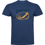 Kruskis CA65500186C068 Футболка с коротким рукавом Seafood Squid Голубой Denim Blue S
