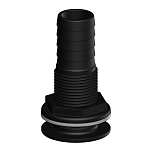 Trudesign TRU91121 1´´ BSP Сквозной корпус с рифленой резьбой Black 28 mm