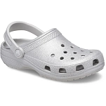 Crocs 205942-0ic-m2w4 Деревянные башмаки Classic Glitter Silver Glitter 35x25x15 EU 33