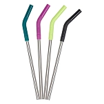 Klean kanteen 1005789 Солома Straw-4 Pack 8 mm Многоцветный Multi-color / brushed stainless 4 Units