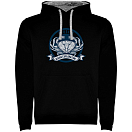 Купить Kruskis SU1067040258C054 Толстовка с капюшоном Crab Logo Two-Colour Черный Black / Grey XL 7ft.ru в интернет магазине Семь Футов
