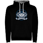 Kruskis SU1067040258C054 Толстовка с капюшоном Crab Logo Two-Colour Черный Black / Grey XL