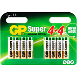 Gp batteries 03015ADHC8 Щелочной 1.5V AA Mignon LR06 Аккумуляторы Белая