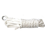 Gleistein ropes MR080830 30 mm Нейлон 3 Стрэнд Причал Веревка 2 единицы Бежевый White 8 mm