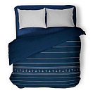 Купить Односпальное одеяло с наполнителем Marine Business Santorini 53642 2700x1400мм из синего хлопка 7ft.ru в интернет магазине Семь Футов