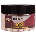 Dynamite baits 34DBDY326 Monster Tigernut Fluro Pop Ups And Dumbells Белая 10 mm 