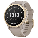 Garmin 010-02409-11 Fenix 6S Pro Solar Часы Бежевый  Light Gold