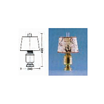Настольная лампа с абажуром "Морская карта" электрическая из полированной латуни DHR Seachart 8816/E-14 240x420 мм