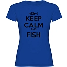 Купить Kruskis 11502241xls086 Футболка с коротким рукавом Keep Calm And Fish Royal Blue 30x25x2 7ft.ru в интернет магазине Семь Футов