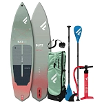 Fanatic 33250-1705-c55-11´2´´ Надувной комплект для падлбординга Isup package blitz air slt 11´2´´ Green / Red 96x48x35 341.4 cm