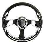 Рулевое колесо из полиуретана Vetus Argentus SWARG32 320 мм черное с хромированными вставками
