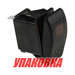 Переключатель трехпозиционный (ON)-OFF-ON 12 В/20А 4Р с подсветкой без фиксации 1 положения (упаковка из 10 шт.) Marine Rocket 4620136054591_pkg_10