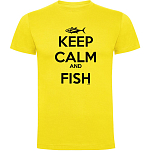 Kruskis CA65500203S086 Футболка с коротким рукавом Keep Calm And Fish Желтый Yellow M