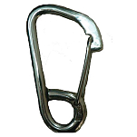 Talamex 74230102 Асимметричный карабин с ушком Серебристый Grey 10 mm 