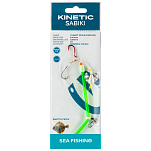 Kinetic F165-191-028 Sabiki Turbot Spin&Turn Связанные Крючки Бесцветный Pearl Glitter 2 