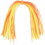 Scratch tackle SRAJSCO Spinner Юбки 2 единицы Желтый Chartreuse / Orange