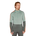 Icebreaker BA56QG02MS Базовый слой с длинным рукавом Merino 200 Sonebula Hood Серый Galaxy / Moss / Blaze / Cb S