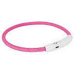 Trixie 12707 USB Flash Light Воротник Розовый  Pink M–L