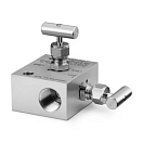 Купить Блок шаровой Swagelok SS-V2BF8 1/2" NPT двухклапанный для КИП из нержавеющей стали AISI316 7ft.ru в интернет магазине Семь Футов