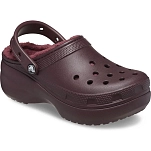 Crocs 207938-6wd-w5 Деревянные башмаки Classic Platform Lined Dark Cherry 35x25x15 EU 34