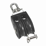 Barton marine 66663 T1 Двойной поворотный шкив с кронштейном Серебристый Black