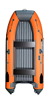 Надувная лодка ПВХ, RiverBoats RB 330 НДНД, серо-оранжевый RB330NDGO