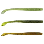 Yamamoto baits 12720196 Мягкий приманка Kut Tail Worm 101 mm 20 Единицы Pumpkin / Black / Green Flake