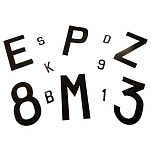 Euromarine 121132 X Пластиковые наклейки с буквами Белая Black 120 mm
