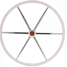 Рулевое колесо из нержавеющей стали с кожаной обивкой / Ø: 1200 мм