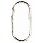 Mustad MA037-NI-15-10 Oval Split Кольца Серебристый  Nickel 15 