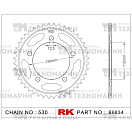 Купить Звезда для мотоцикла ведомая B6834-44 RK Chains 7ft.ru в интернет магазине Семь Футов