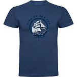 Kruskis CA65500686C064 Футболка с коротким рукавом King Of The Sea Голубой Denim Blue 3XL