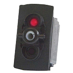 Pros 10418118 On-Off-On Черный  Red (24V DC) Single Pole 