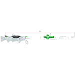 Madcat 56003 Screaming Profi River Rig Deadbait Связанные Крючки  Transparent L