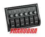 Панель бортового питания 6 переключателей, индикация, автоматы (упаковка из 6 шт.) AAA 10016-BK_pkg_6