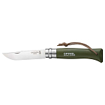Opinel 1703 Nº08 Baroudeur Карманный нож со шнурком Khaki 8.5 cm