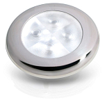 Hella marine 4025111 0.5W 24V Круглый теплый белый светильник из нержавеющей стали Бесцветный Silver