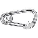 Купить Plastimo 409786 Асимметричный карабин с ушком нержавеющая сталь Silver 60 mm 7ft.ru в интернет магазине Семь Футов
