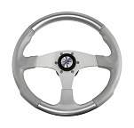 Рулевое колесо EVO MARINE 2 обод серосеребряный, спицы серебряные д. 355 мм Volanti Luisi VN850003-93