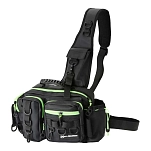 Kali kunnan 95363 Приманки Сумка Через Плечо Apollo EGI Black / Green 28x22x11 26 x 20 x 10 cm