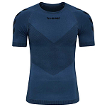 Hummel 202636-7642-M/L Базовый слой с коротким рукавом First Seamless Голубой Dark Denim M-L