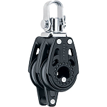 Harken 343 Carbon 29 Mm Двойной поворотный шкив с опорой Черный Black / Silver
